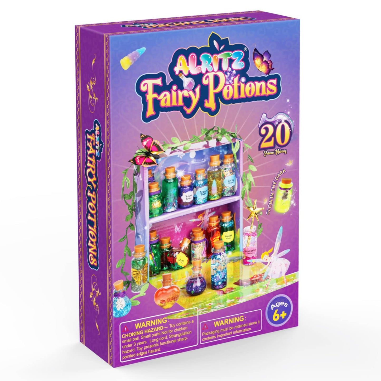 Alritz Fairy Mixies Potion Kits for Kids, 20 Bottles Magic DIY Mixies Potions, Christmas Decorations Families Party Ornaments Creative Crafts Toys Gifts for Girls and Boys Ages 6 7 8 9 10 11+