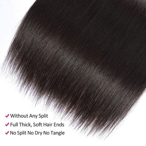 Giginger Bundles Human Hair 20 22 24 Inch Human Hair Bundles Natural Black Unprocessed Quick Weave Soft Sewn In Hair Extensions for Black Women