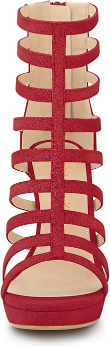 Allegra K Women's Stiletto Platform Heels Strappy Gladiator Heel Sandals