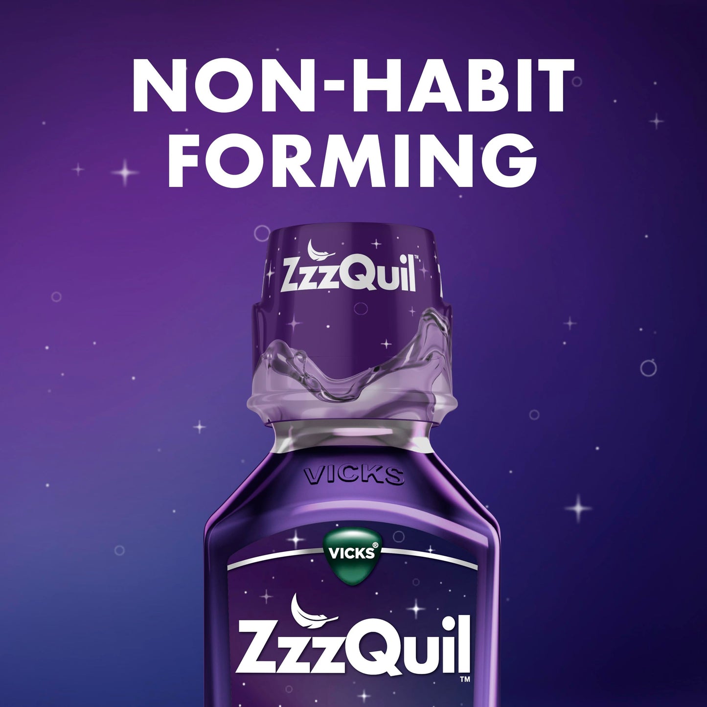 ZzzQuil, Sleep Aid, Nighttime Sleep Aid Liquid, 50 mg Diphenhydramine HCl, Fall Asleep Fast, Non-Habit Forming, Warming Berry Flavor, 12 FL OZ (Pack of 2)