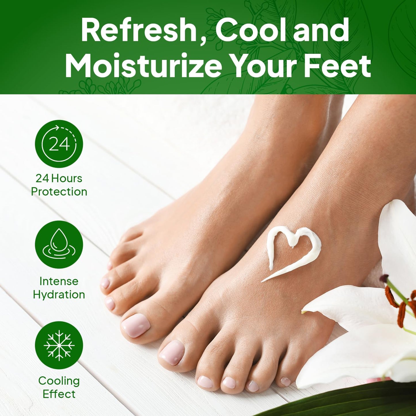 Pumice Valley Foot Cream for Dry Cracked Feet and Heels - Natural Moisturizer, Corn, Calluses Treatment - Skin, Body Lotion, Pan