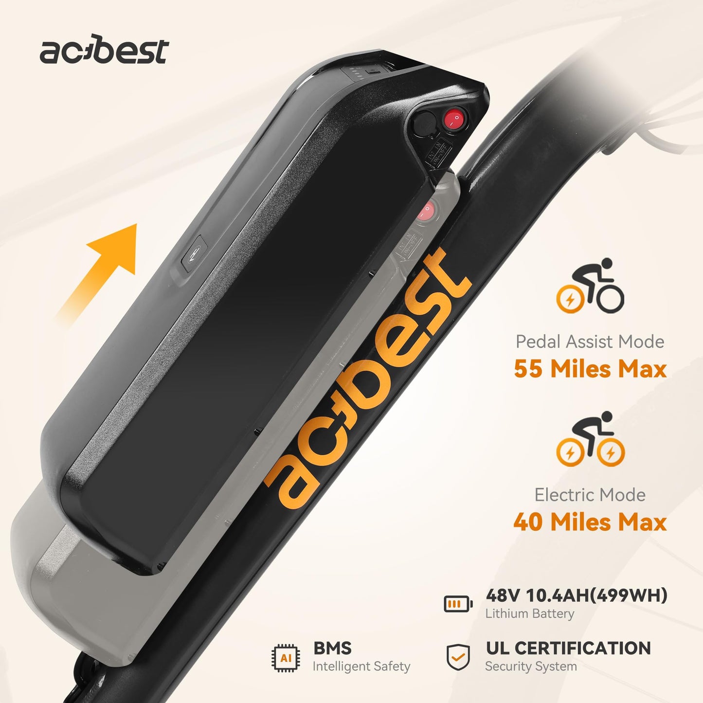 ACTBEST Apex Electric Bike for Adults, 27.5" Electric Mountain Bike with 21-Speed, Peak 1200W Motor 28MPH Top Speed, Max Range 55+ Miles, 499Wh Removable Battery E-Bike with DH1