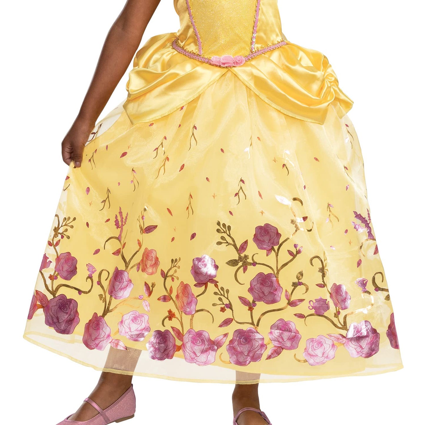 Princess Belle Costume for Girls, Official Disney Princess Costume Outfit, Kids Size (4-6x)