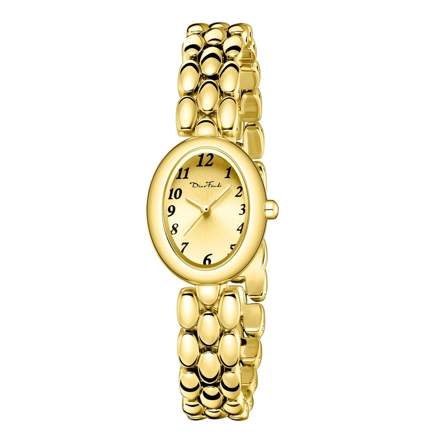 Diaofendi Women’s Gold Quartz Watch Updated Small Luxury Wristwatch with Stainless Steel Band, Stylish Casual Bracelet, and Included Tools (All Gold)