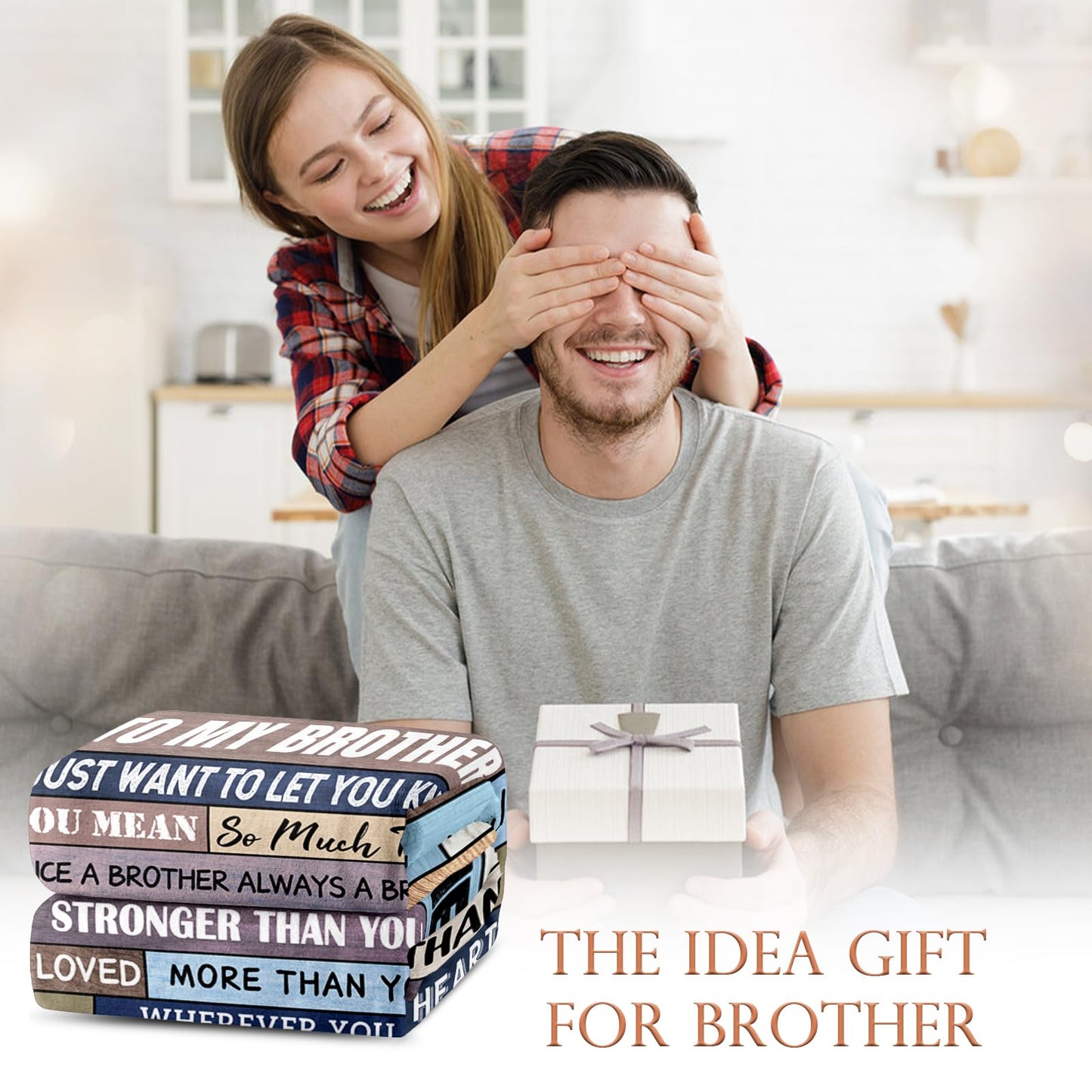 NIVAY Brother Gifts from Sister Brothers - Big Brother Birthday Gifts - Fathers Day Christmas Graduation Birthday Presents for Brothers Adult from Sister Blanket 50"X60"