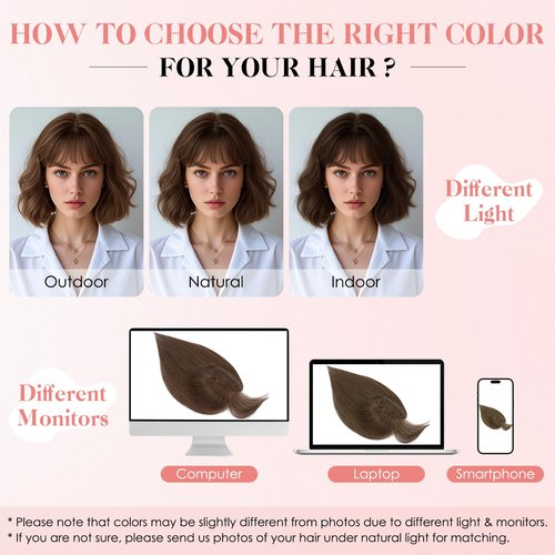 Hairro Human Hair Topper with Wispy Bangs, Clips on 360° 3D Cover Real Hairpieces Lightweight, 2.25"x6" Base for Women with High Hairline/Thinning Hair, 8 Inch Natural Black Bangs
