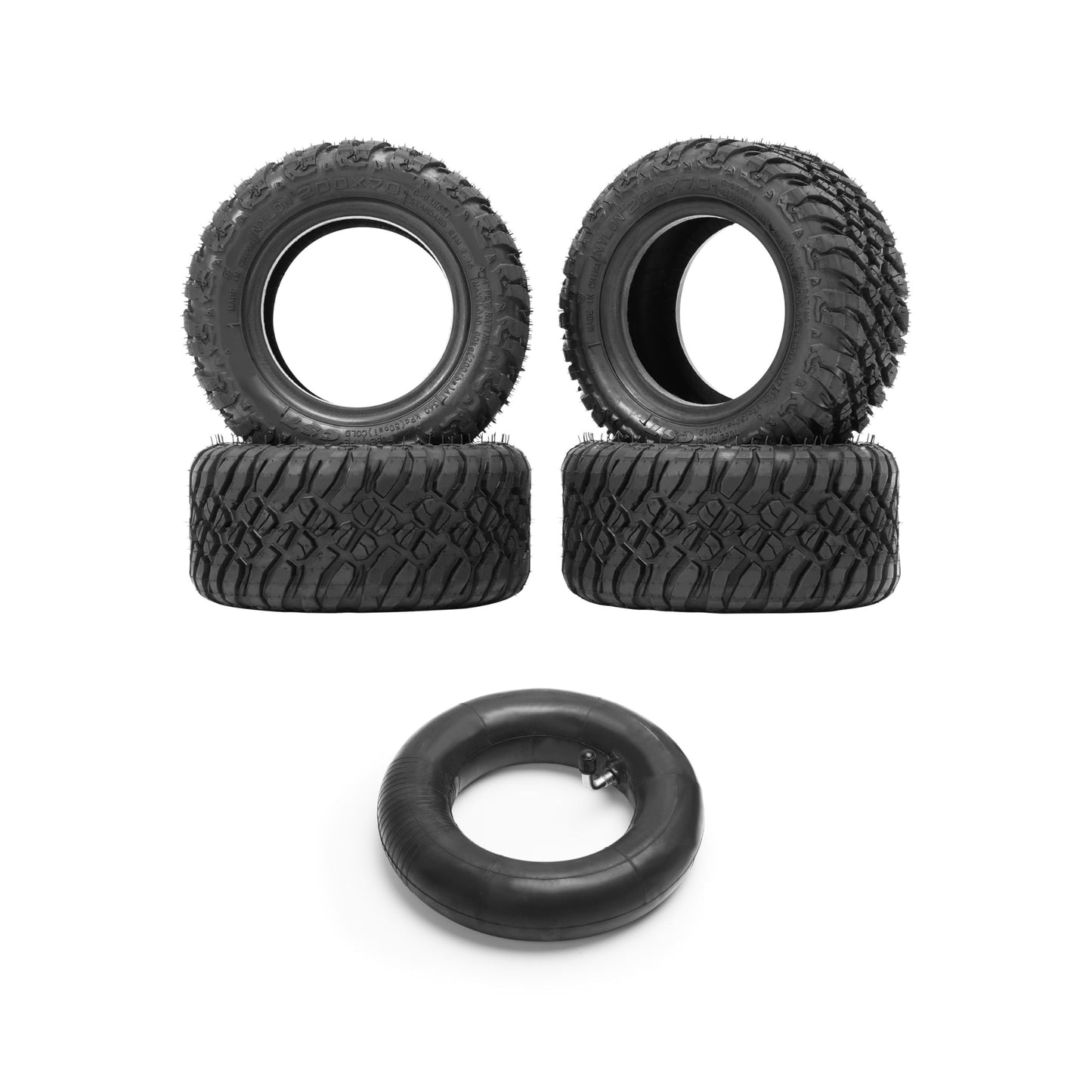 EXWAY Professional 200mm Off-Road Mountain Tire, for Atlas Pro Electric Skateboards (200mm MT Inner & Outer Tires ×4)