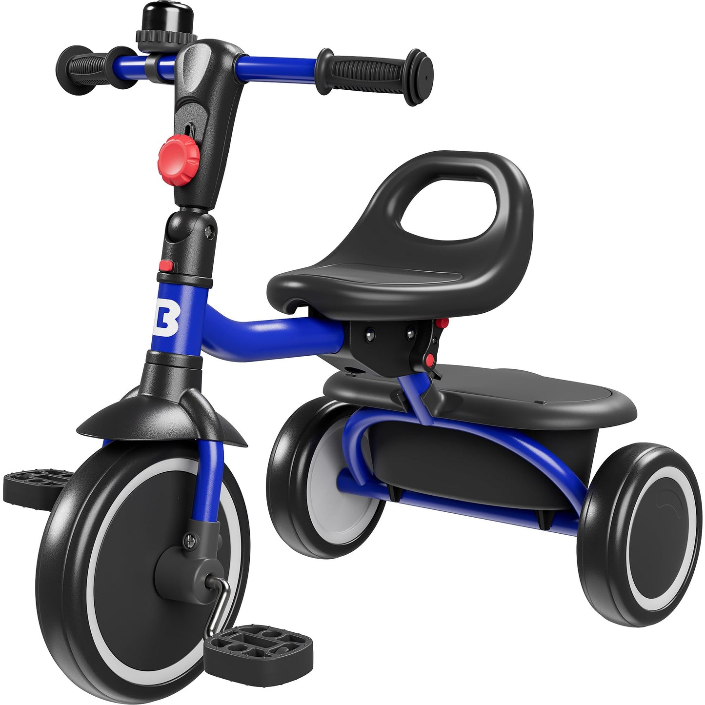 besrey Toddler Tricycle with Bell, Kids Tricycle Age 18 Months to 5 Years, Kids Trike, Toddler Bike for 1.5-5 Year Olds, Baby Trike, Gifts & Toys for Boys & Girls, Blue