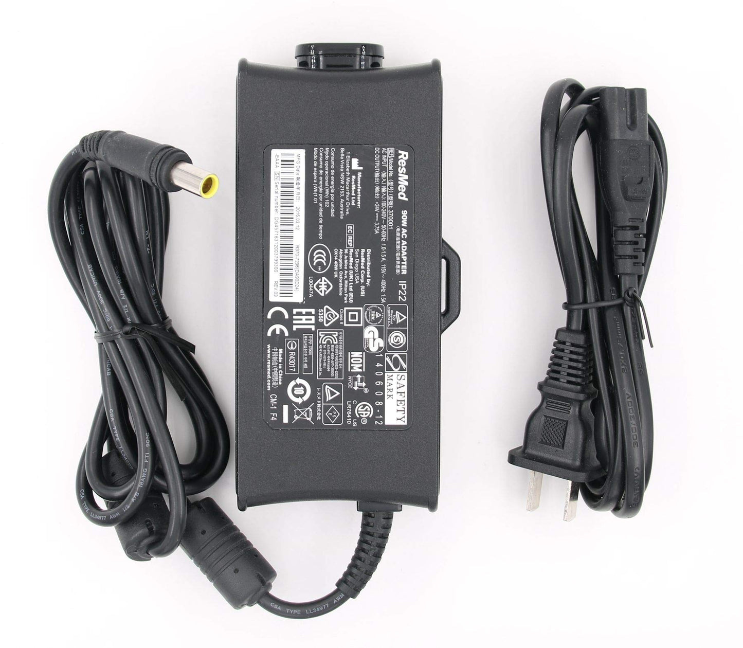 90W AC DC Adapter Charger Replacement for Resmed S10 Series, Fit for ResMed Airsense 10 Air Sense S10 AirCurve 10 Series CPAP and BiPAP Machines Power Supply Cord