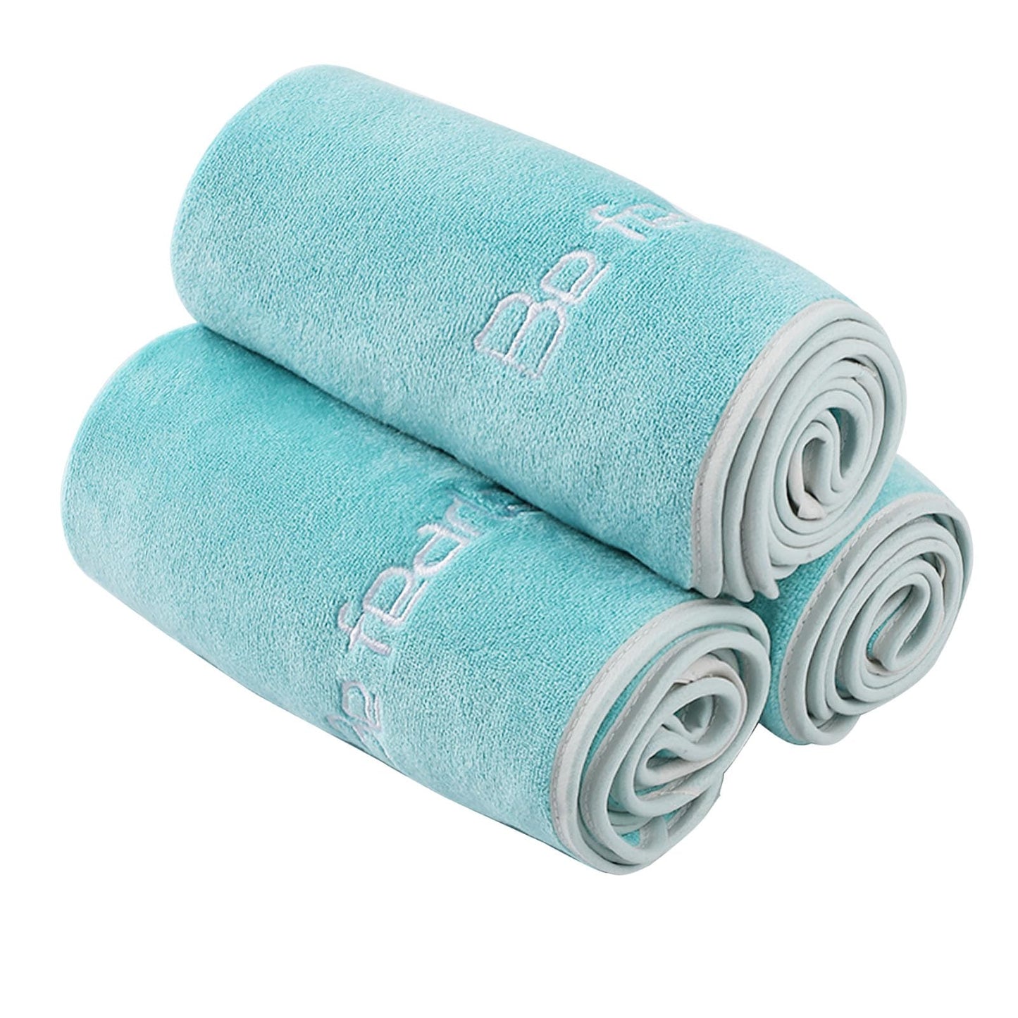 Wuwahold Microfiber Gym Towels Bigger Size Super Soft for Exercise Fitness, Sports, Workout, 380-GSM 15-Inch x 31-Inch Quick-Drying Towels (3 Pack, Green)
