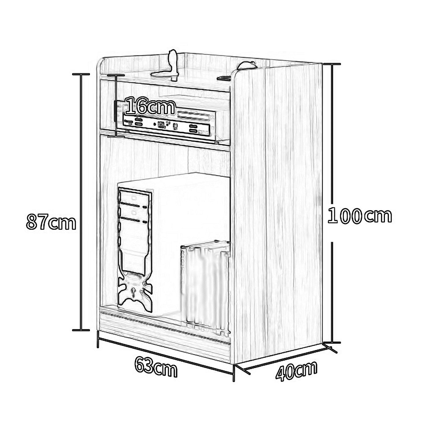 Lectern Podium Stand, Podium,Standing Desk Host Stage Speaking Reading Table for Classroom with Wire Hole, Apply to Conference Auditorium/Light Walnut/63x40x110cm