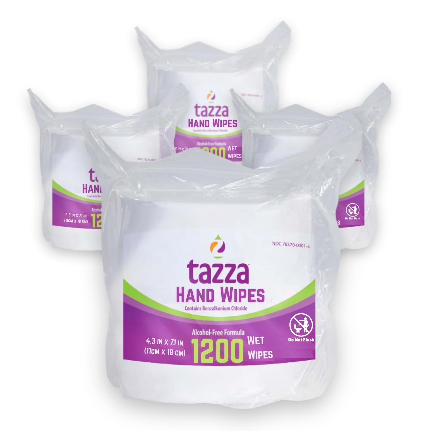 Tazza TAZZAWP1200 Wet Wipes - Bulk 4 x 1200 Ct, Durable Pre-Saturated Cleaning Gym Wipes. 1 penny a wipe!