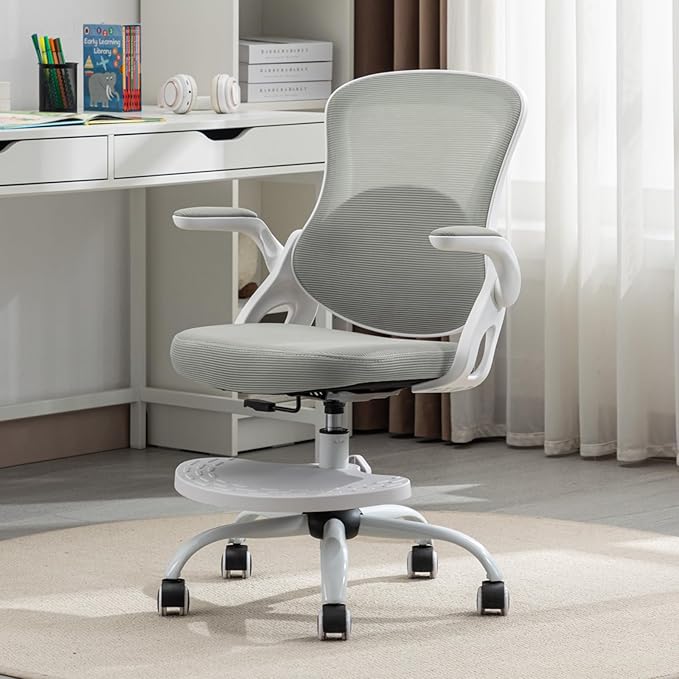 Kids Desk Chair,Ergonomic Study Chair with Adjustable Height,Swivel Mesh Desk Chair with Wheels,Home Office Chair for Chil...