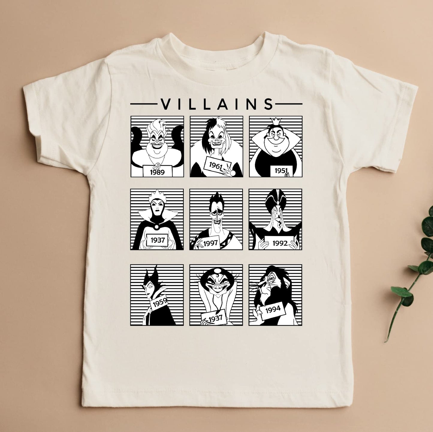 Villains mugshots Halloween shirt cute spooky Halloween toddler shirt cute spooky villain themed shirt baby Halloween onesie (4 toddler)