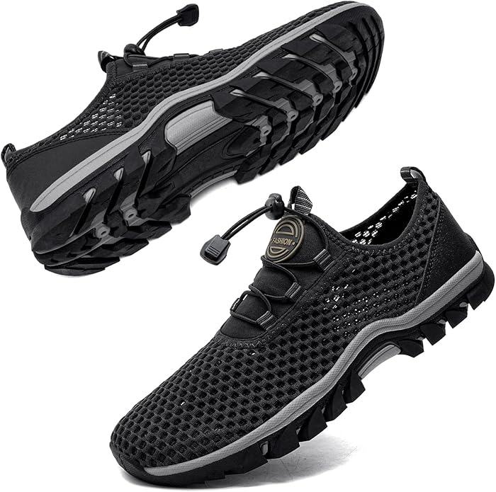DXINZHI Water Shoes Men Outdoor Hiking Shoes Quick Drying Beach Aqua Shoes Men's Amphibious Water Shoes Summer Non-Slip Qu...