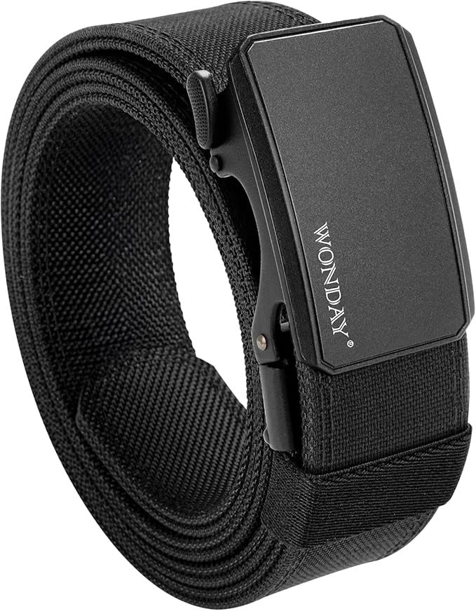 WONDAY Tactical Gun Belt Patented Ratchet CCW Rigid Men EDC Stiff Heavy Duty Work 1.5" Battle Concealed Carry Nylon Belts