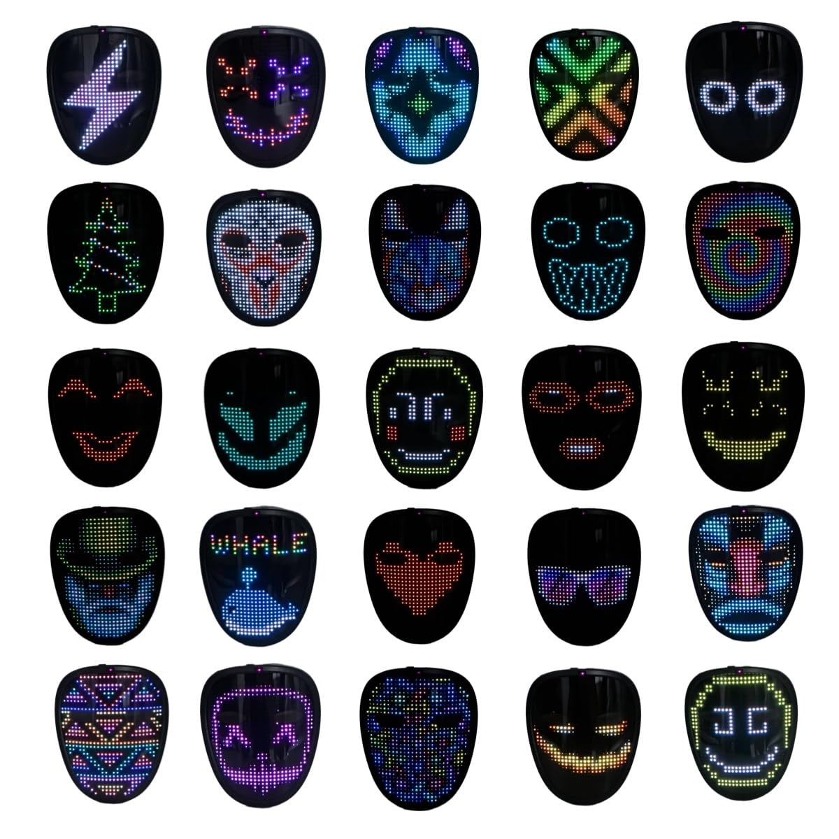 YXYaoZhengYiGeYi LED Mask for Kids, Light Up LED Face Cool Mask with Gesture Sensing Transforming for Halloween Costume Cosplay Party Masquerade