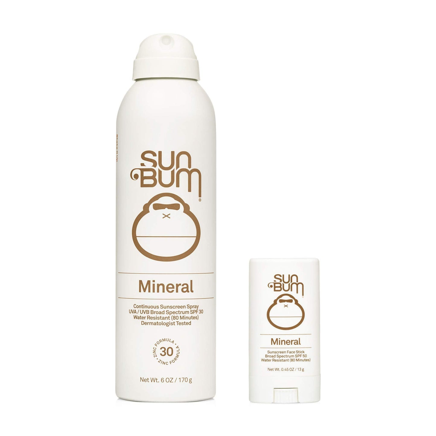 Sun Bum Sun Bum Mineral Spf 30 Sunscreen Spray and Spf 50 Face Stick Vegan and Reef Friendly (octinoxate & Oxybenzone Free) Broa