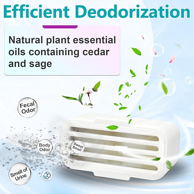 9 Pcs Deodorizer for PetSafe ScoopFree SmartSpin Self-Cleaning Cat Litter Box & HHOLOVE Self-Cleaning Cat Litter Box, Natural Essential Oils, Cat Friendly, Odor Control, Keep Home Fresh