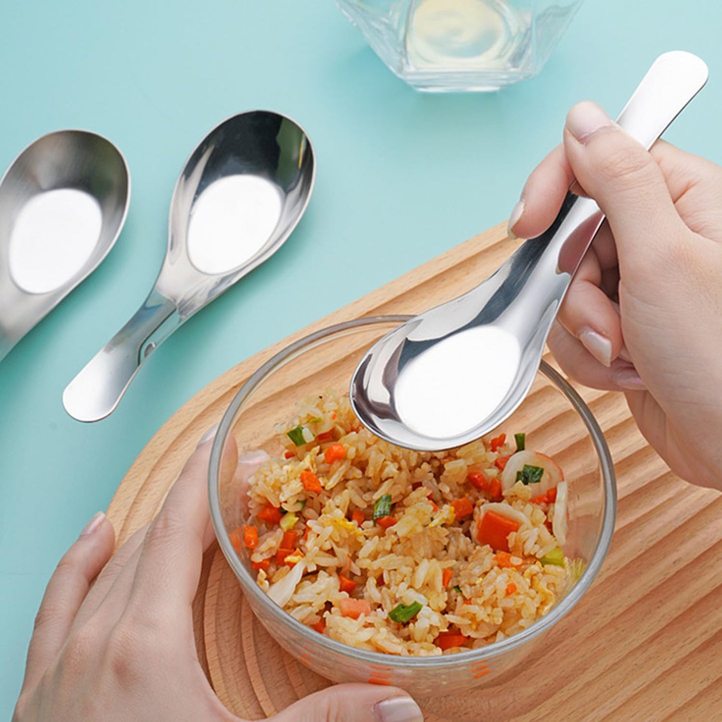 6Pcs Stainless Steel Spoons,Table Soup Spoon, Set of 6 Dinner Spoons for Home, Kitchen, or Restaurant Flatware Set