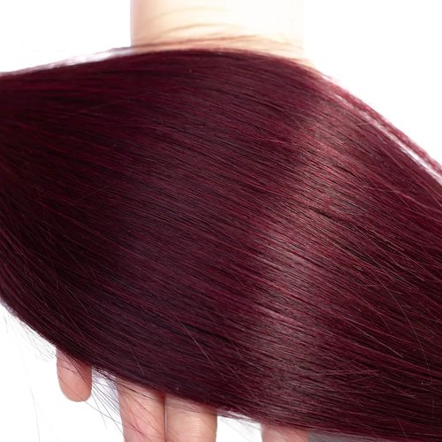Burgundy Human Hair Bundles 99J Straight Bundles Brazilian Unprocessed Virgin Hair 3 Bundles 18 18 18 Inch Wine Red Straight Human Hair Bundles 99J Burgundy Bundles Hair Weave