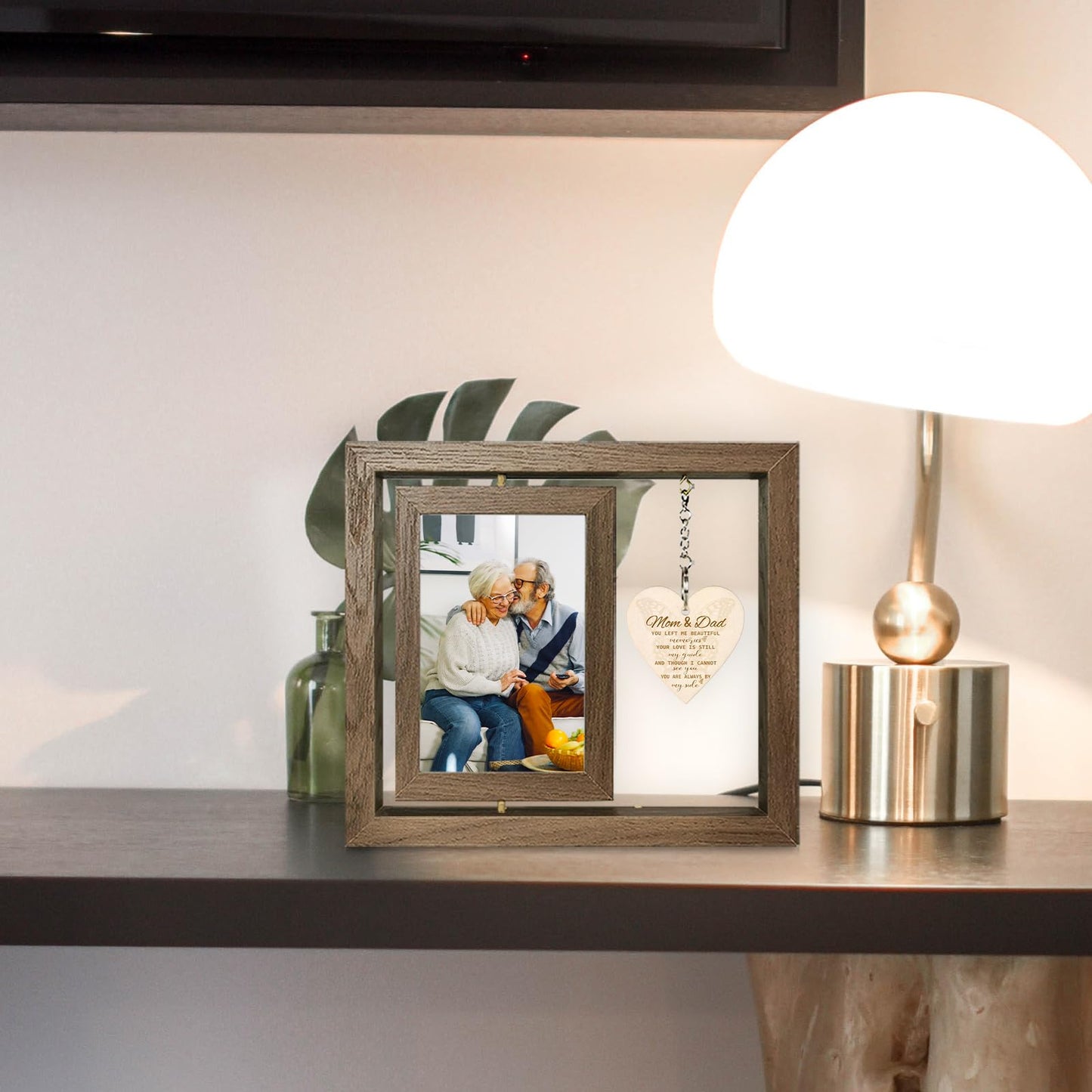 EYITUPC Loss of Mother & Father Sympathy Gift Memorial Gifts for Loss of Mom Dad Picture Frame, In Memory of Parents Grief Remembrance Bereavement Gifts, Display Two 4x6