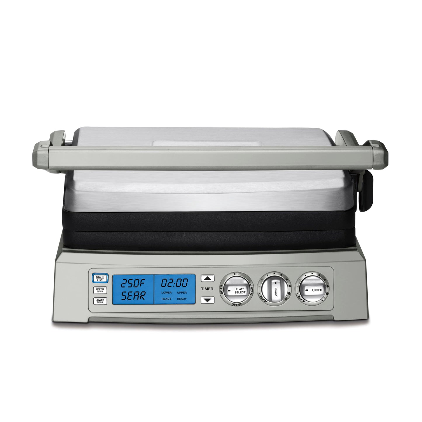 Cuisinart 6-in-1 Elite Griddler, Electric Grill, Griddle & Top Melt, 500°F Temperature Sear Function, LCD Screen, Dishwasher-Safe Cooking Plates, GR-300NAS, Stainless Steel