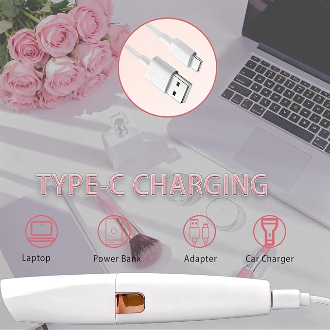 Eyebrow Trimmer Facial Hair Removal for Women, 2 in 1 Electric Rechargeable Face Shaver & Eyebrow Razor with Painless Gentle Trimming - for Face, Upper Lip, Eyebrows