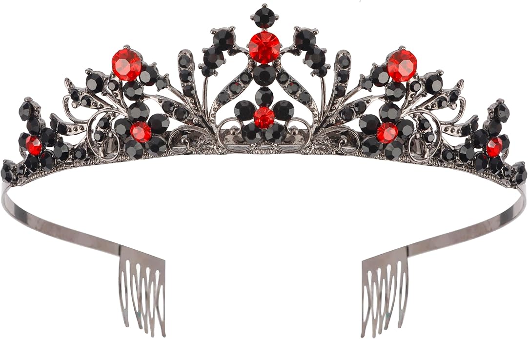 Vovii Tiaras for Girls Princess Crown Headband Birthday Queen Colorful Rhinestone Shiny Multicolor Tiara for Women Princes...