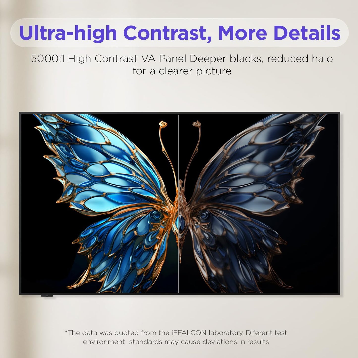 iFFALCON 75-Inch Class QLED 4K F75 Smart TV, Ultra-Slim 1.1'' Floating Picture Frame TV, Seamless Wall-Mount Installation | Dolby Vision IQ, 144Hz, Google TV, Alexa(Add TV & Frame to Cart Together)