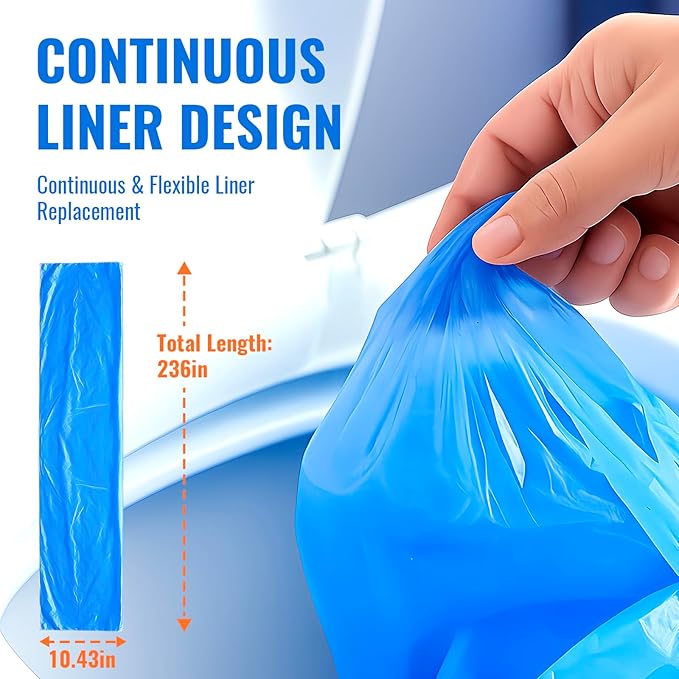 Compatible with Diaper Genie Pails Diaper Pail Refills | 8 Pack Lemon Scent Continuous Liner Rolls for Baby | Leak-Resistant Odor-Control Refill Bags with Flexible Long-Roll Design