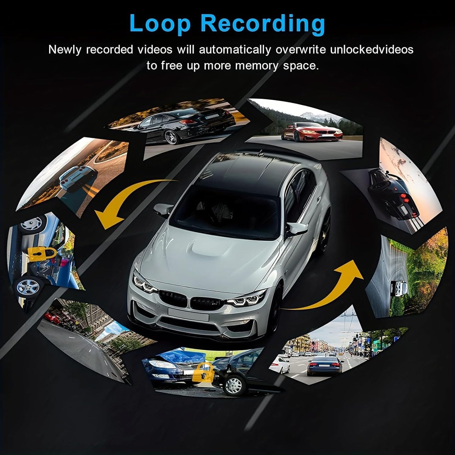 Dash Camera Front And Inside, 3.16Inch Dash Cam 1080P, G Sensor Hd Night Vision Loop Recording Wide Angle Car Dvr (Front And Ins