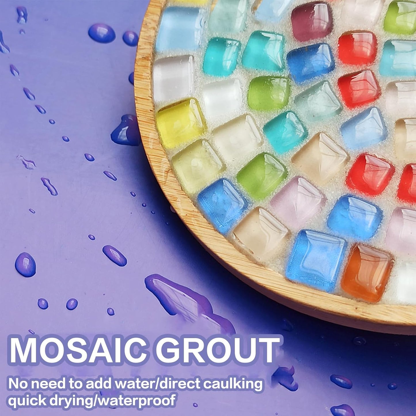 Mosaic Crystal Grout, Mosaics Tile Tools, Mosaic Tile Accessories – Essential for Handmade Grouting and Perfect for DIY Craft Projects (Translucent, 4.5oz)