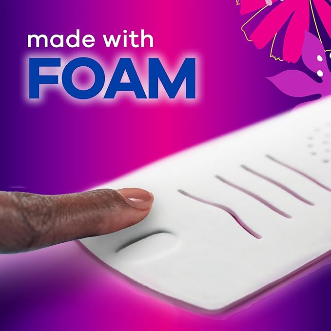 Always Radiant Feminine Pads for Women, Flexfoam Pads with Wings, Size 5, Extra Heavy Overnight Absorbency, Lightly Scented, 54 Count (3 Packs of 18)