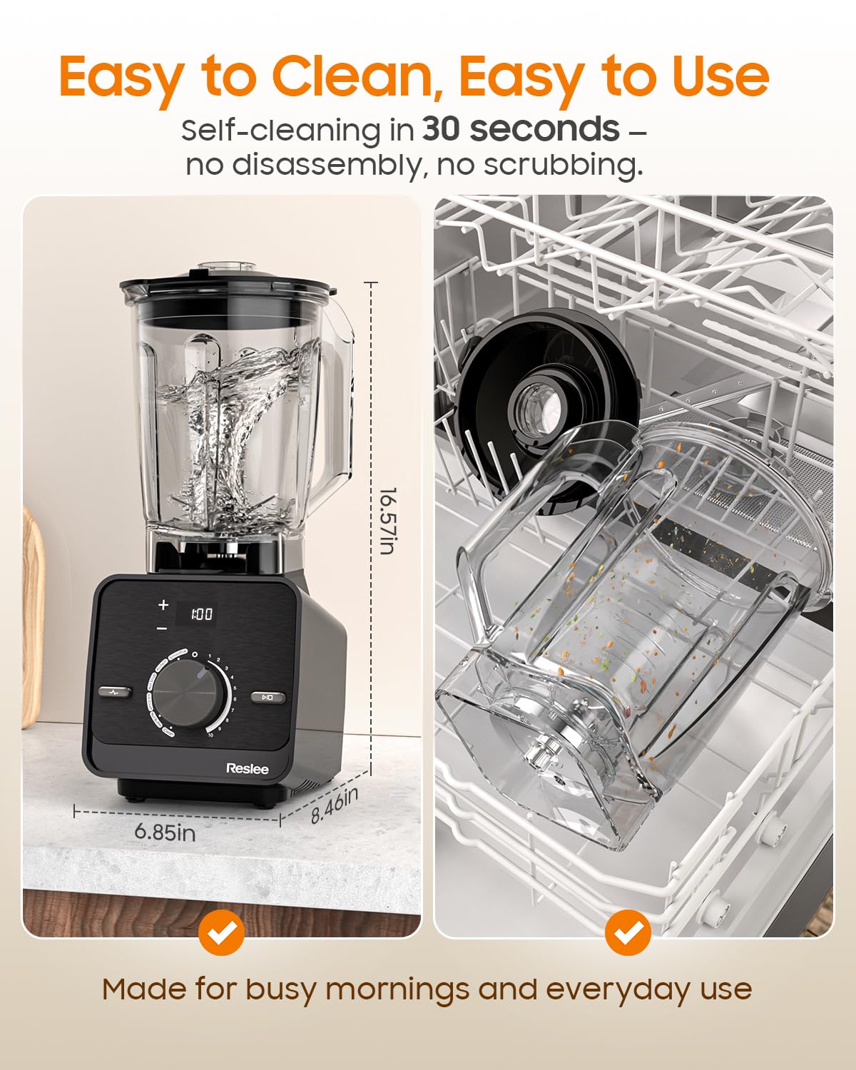 Professional High Power Blender, 2026 Upgraded 3.5HP Motor 30000 RPM, Heavy Duty Countertop Blender for Frozen Fruit & Ice, Hot Soup & Nut Milk, Smoothie Maker, 56oz Eastman Tritan Jar, 10 Speeds
