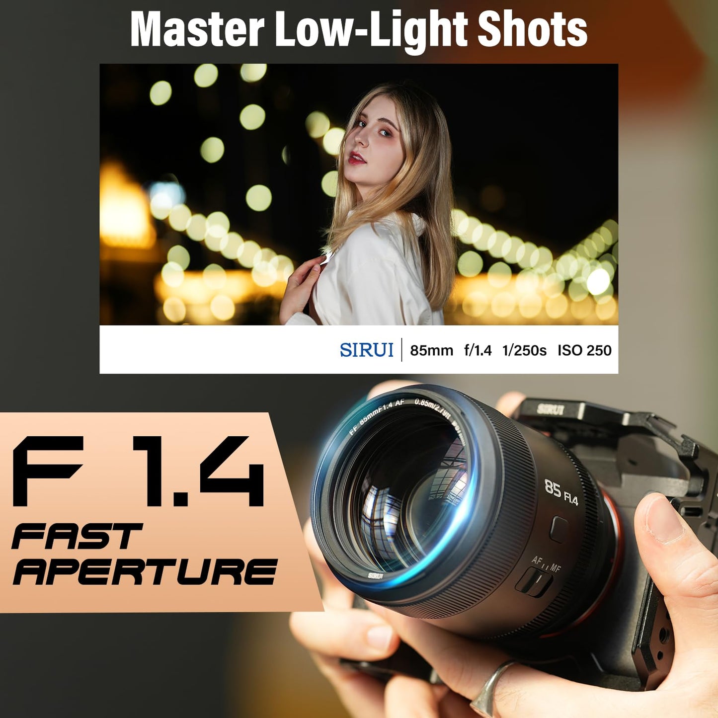 SIRUI Aurora F1.4 Full Frame Auto Focus Lens Set, 85mm Telephoto Prime Portrait & 35mm Wide Angle Prime Lens for Z Mount Cameras, Black