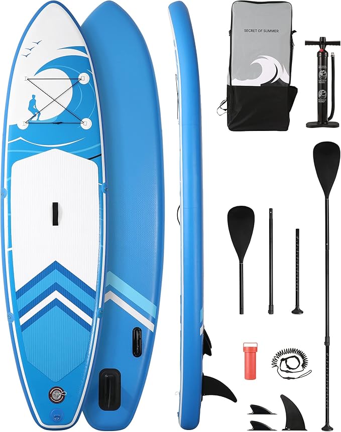 Paddle Board Stand Up Paddle Board SUP 6 inches Thick Board with ISUP Accessories & Carry Bag & Fast Pumping for Adults & ...