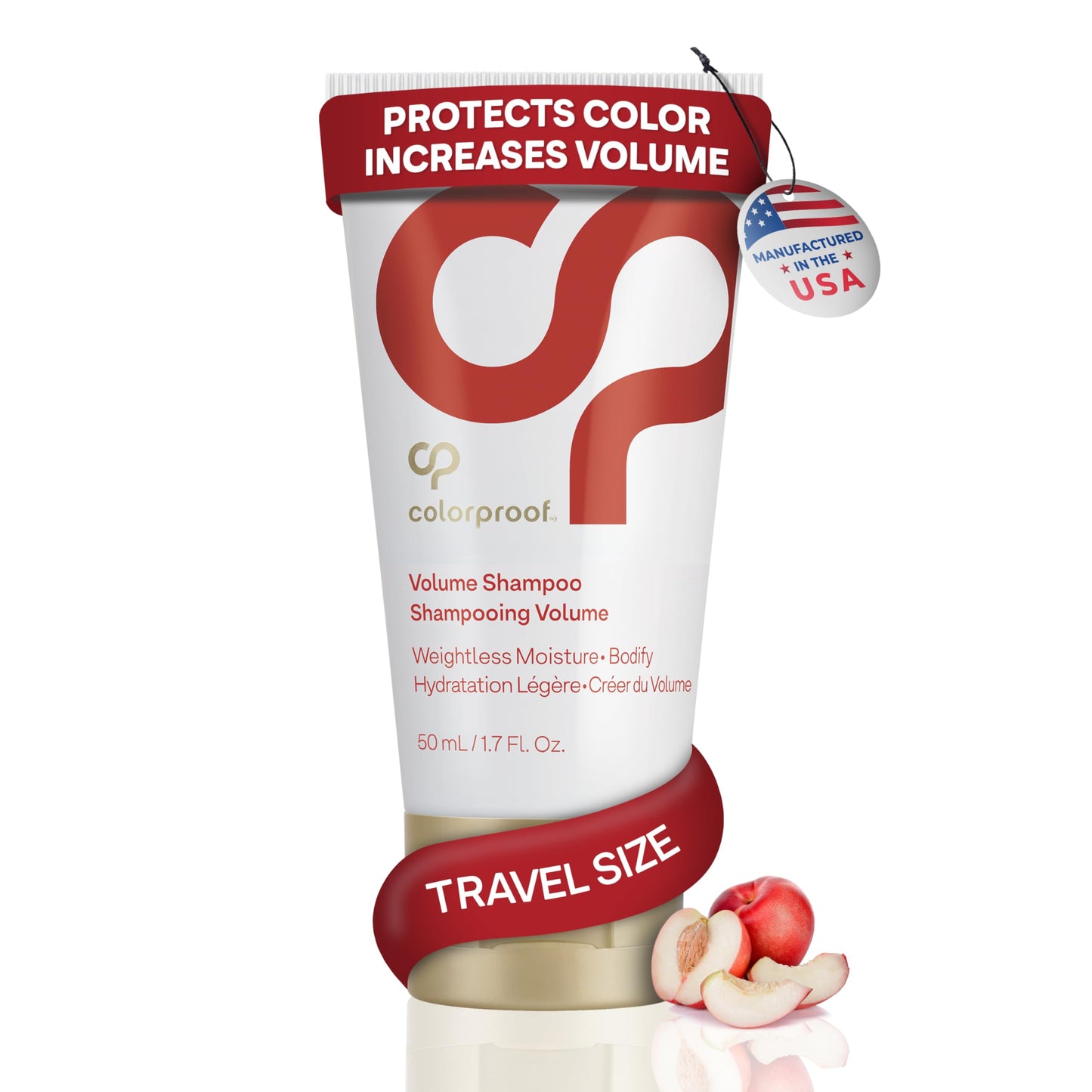 ColorProof Volume Shampoo for Women 1.7 Fl. Oz. Volume Shampoo, White Nectarine Scent, Travel Size Sulfate Free Shampoo