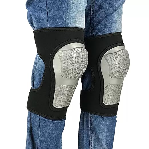 Work Knee Pads for Knee Protection, Kneepad for Men and Women, Gel Kneepads for Construction with Ergonomic Foam Cushion, Ideal Comfortable Gifts knee Pads for Roofing, Flooring Installation, Gray L (1 Pair)