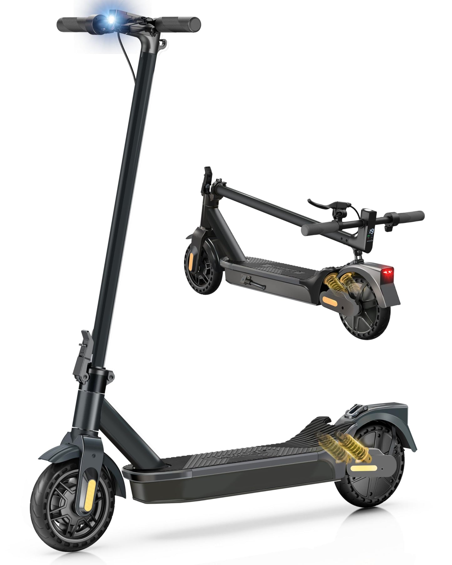 Electric Scooter for Adults 350W /600W, 20MPH, 17 Miles Adult Electric Scooters with Long Range, 8.5" Tire Motorized Scooters, Foldable E-Scooter Commuter with App, Rear Dual Damping Suspension