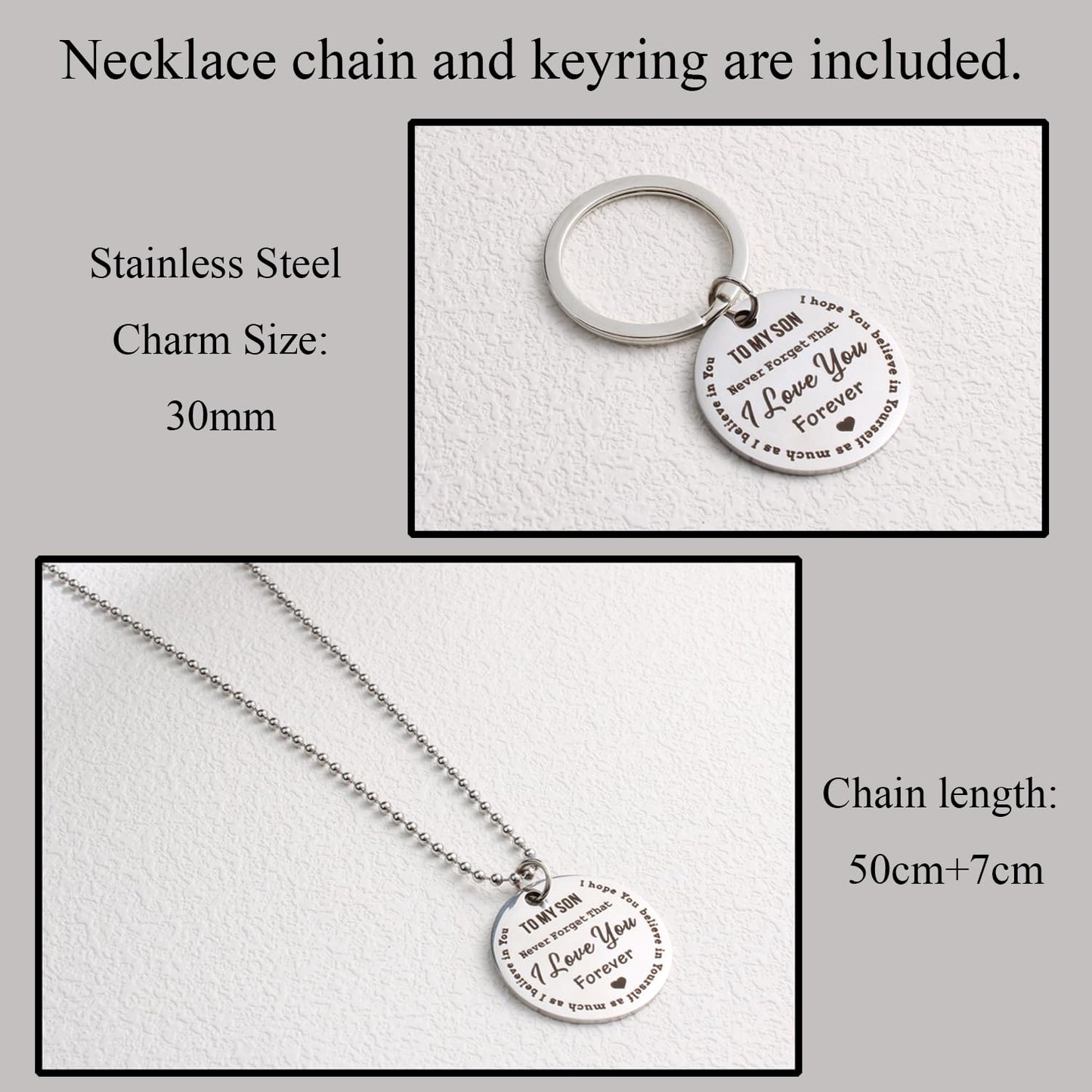 QqzsJewls To My Son Gifts for Groom from Mom on Wedding Day, Groom Wish Gift for Him, Wedding Keepsake for Son from Mom, Engraved Pocket Hug Token