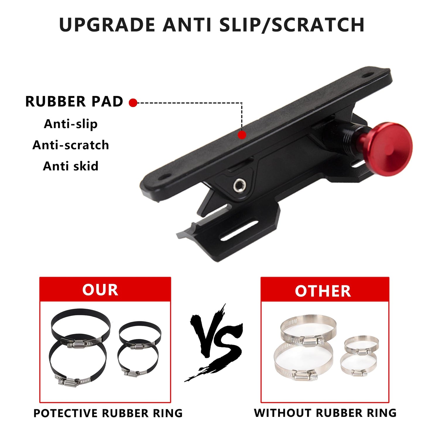 Quick Release Fire Extinguisher Mount - Aluminum Adjustable UTV Roll Bar Fire Extinguisher Holder Mounting Bracket Compatible with Jeep Wrangler TJ JK JL JKU Polaris RZR Ranger Can-Am X3 Universal
