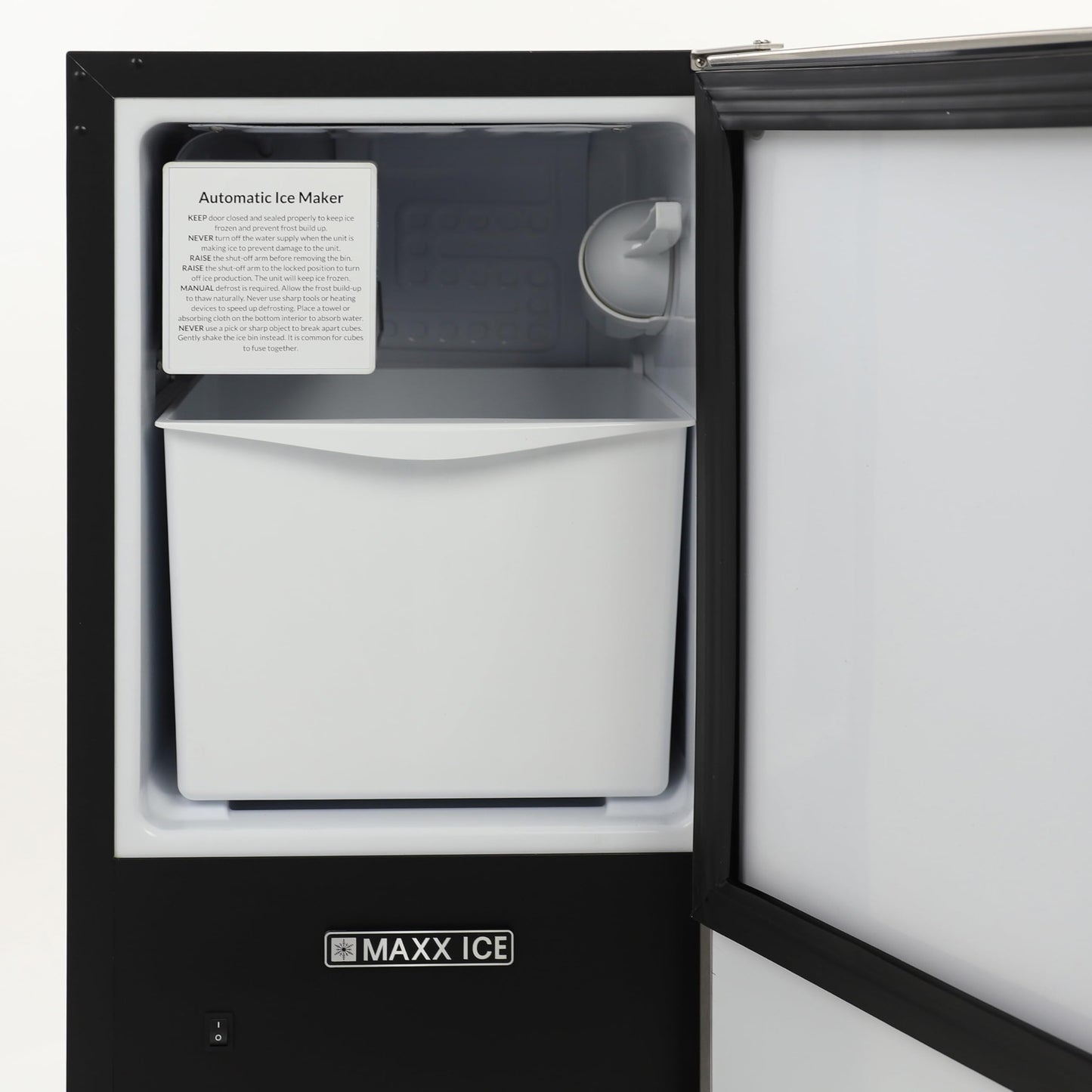 Maxx Ice MIM25C, Shallow Depth Indoor Built-in Undercounter Ice Maker, 25 lbs, in Stainless Steel