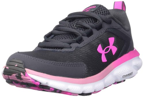 Under Armour Charged Assert 9 Jet Gray/Pink Elixir/Rebel Pink 10 B (M)