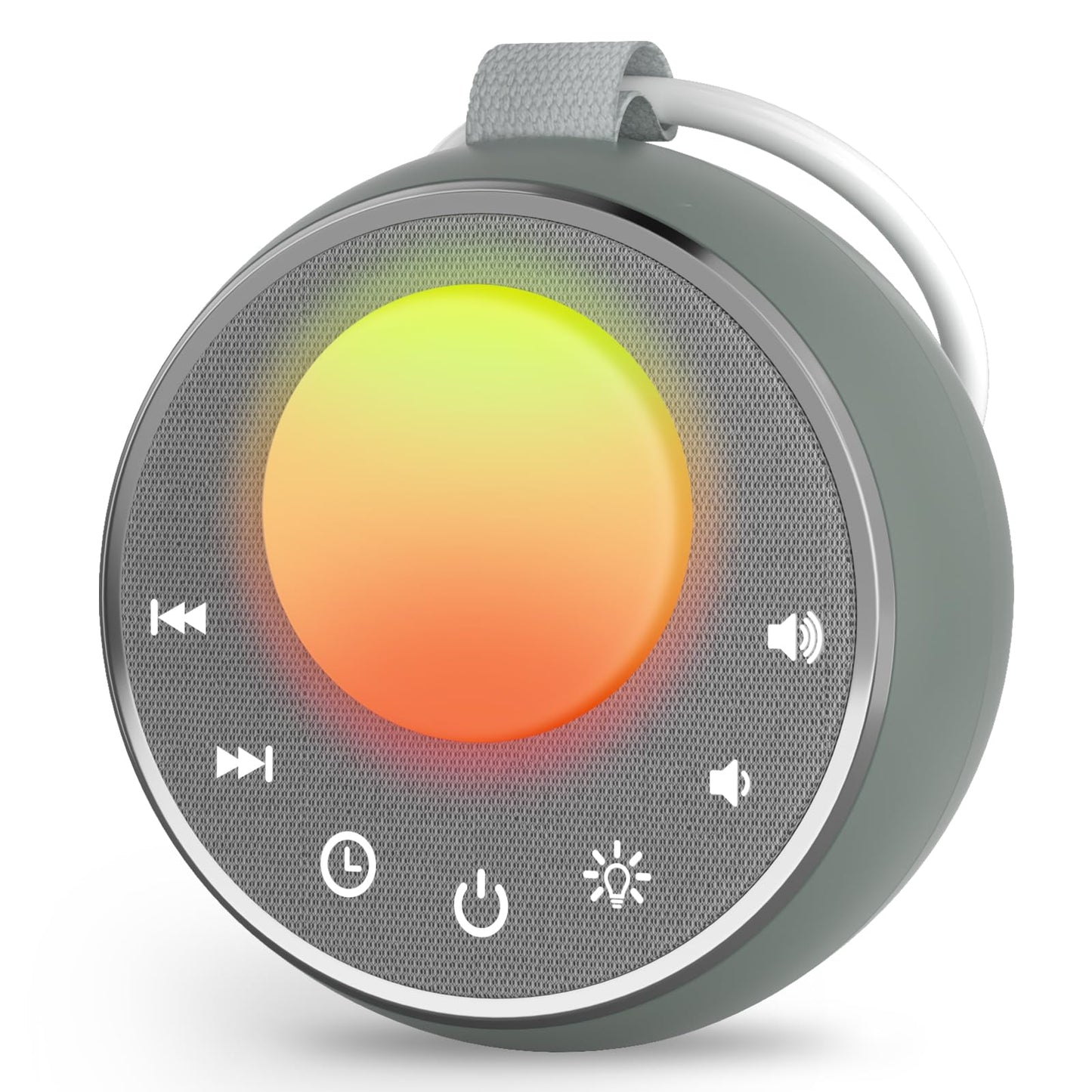 Peakeep White Noise Portable Sound Machine Sleeping Light for Adults Baby, Loud Clear Speaker, 25 Hours Continuous Audio 27 Noise Fan Nature No-looping Sounds, 30 Volume, Battery Operated