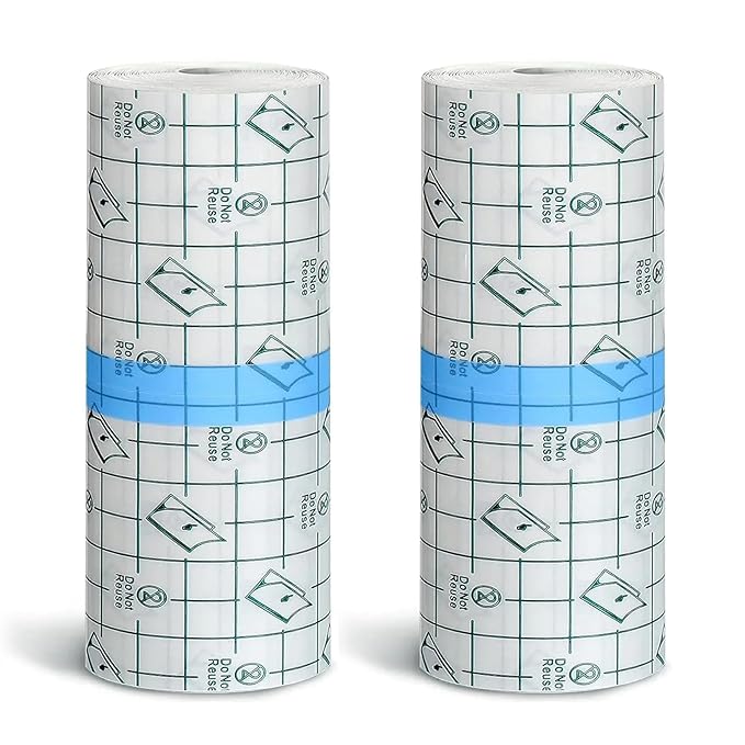 Tattoo Aftercare Bandage Autdor 2 Rolls 6"x 2 Yard Second Skin Tattoo Cover Up Patch Waterproof Tattoo Bandages Breathable Tattoo Cover Up Tape Transparent Tattoo Wrap for Tattoo Cover Protection Film