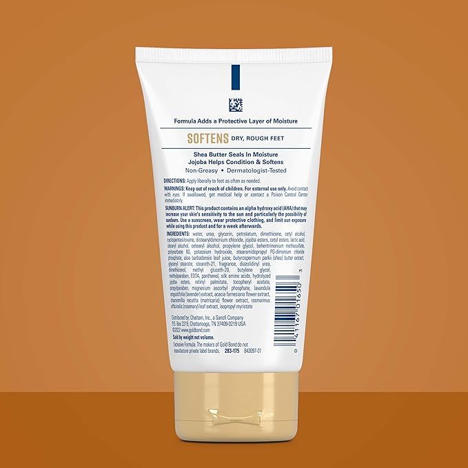 Gold Bond Softening Foot Cream, 4 oz., With Shea Butter to Soften Rough & Dry Feet