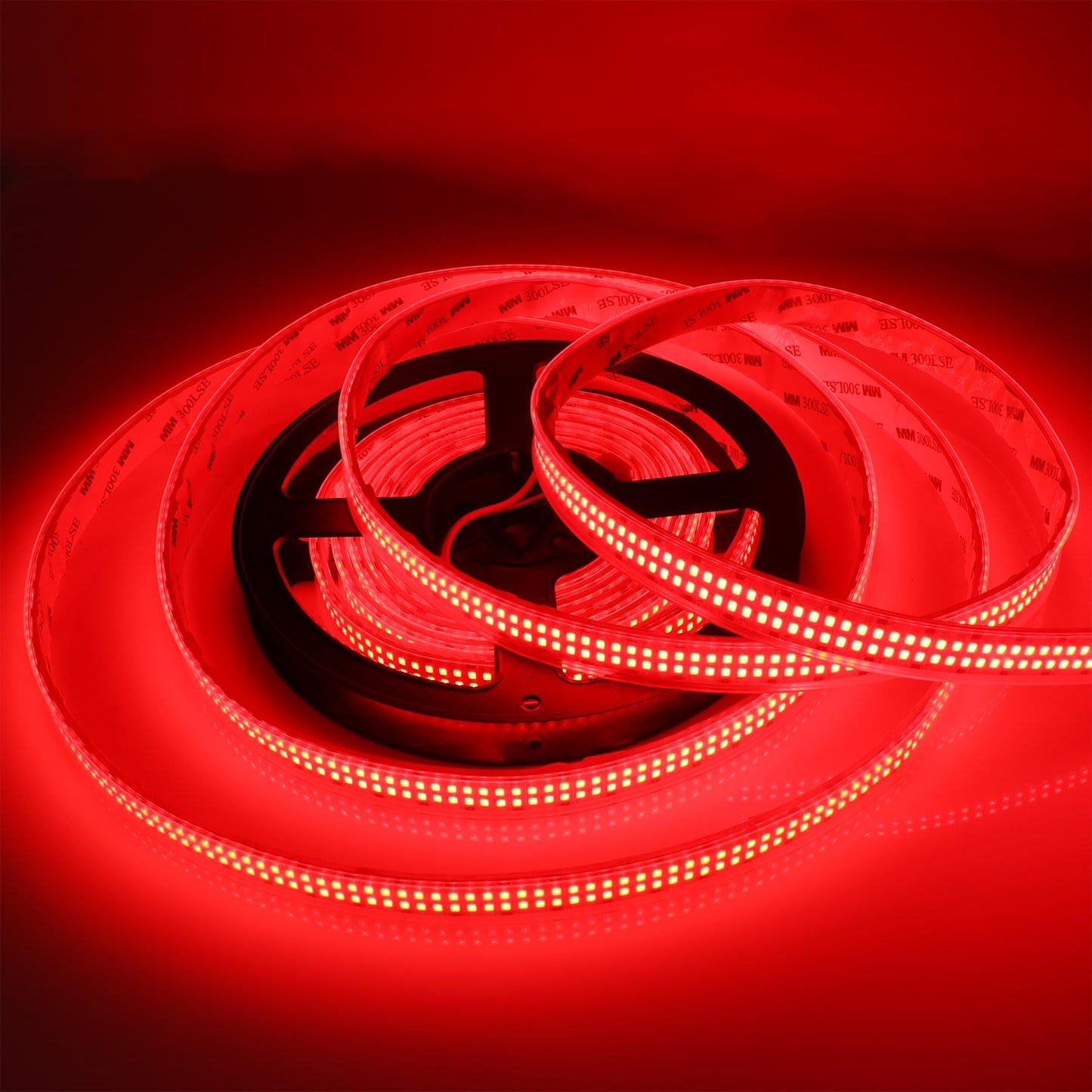 LEDENET 12V Red LED Strip Lights 16.4ft, Double Row 2400 LEDs Outdoor Waterproof IP67, Super Bright Dimmable Flexible Tape Lights for Bedroom, DIY, Truck, RV, and Boat Lighting