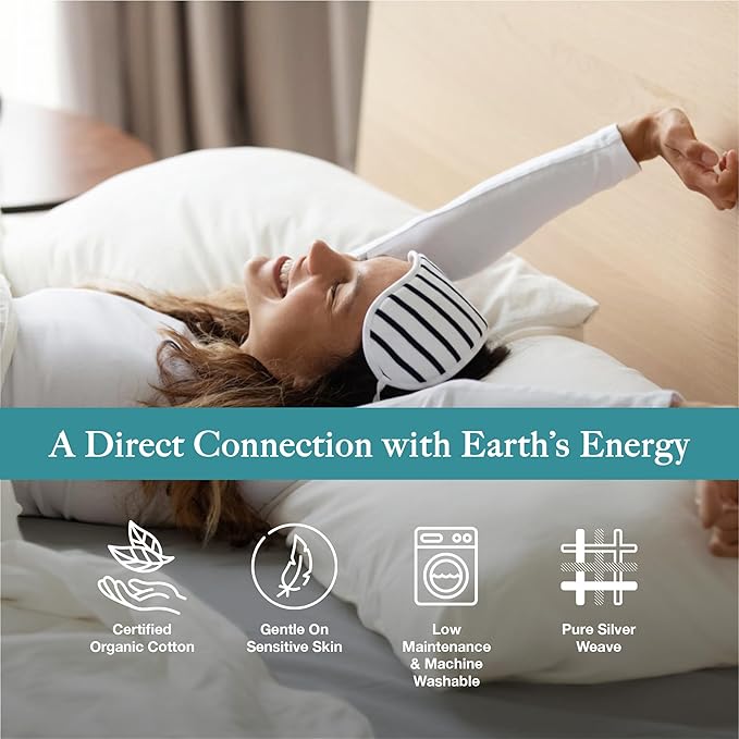 Tier One Home Fitted Grounding Sheets for Earthing, 5% Silver Fiber + 95% Certified Organic Cotton for Better Sleep and Pain Relief. Deep Pockets. Includes Grounding Wristband & Cords (King)