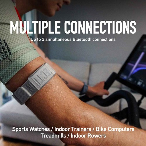 COROS Heart Rate Monitor, Comfort, Easy to wear, Auto-wear Detection, Advanced Sensor, Precise Data, Bluetooth, 38 Hours Battery Life, Connects up to 3 Devices at Once, for Run and Bike-Grey